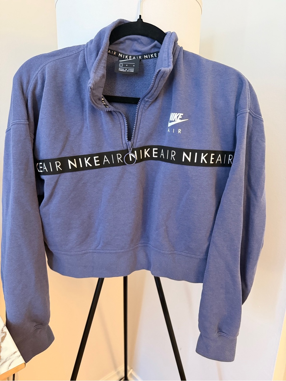 Nike Air Women's Lavender Pullover Half-Zip Sweatshirt